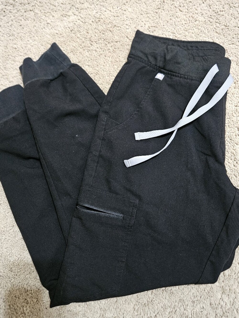 Figs Black Drawstring Jogger Pants